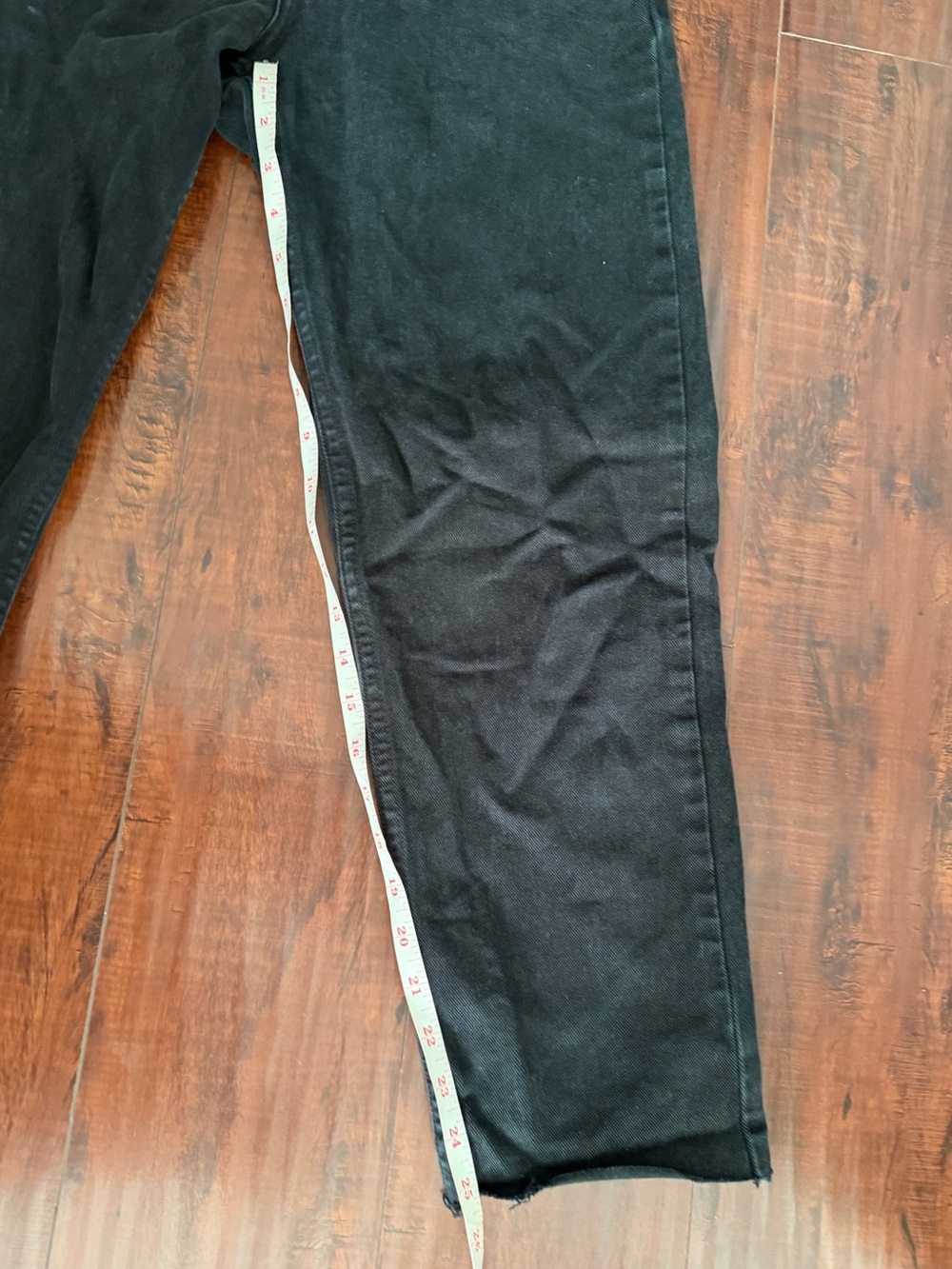 Vintage Calvin Klein Raw Hem Black High-Waist Straight Jeans - Picture 7 of 10